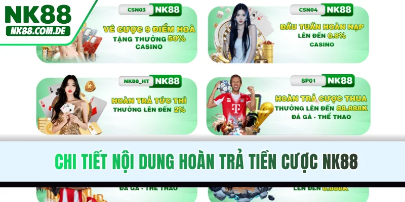 Chi tiết nội dung hoàn trả tiền cược NK88