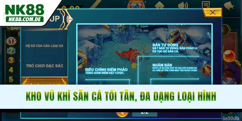 Kho vũ khí đi săn cá tối tân, đa dạng loại hình